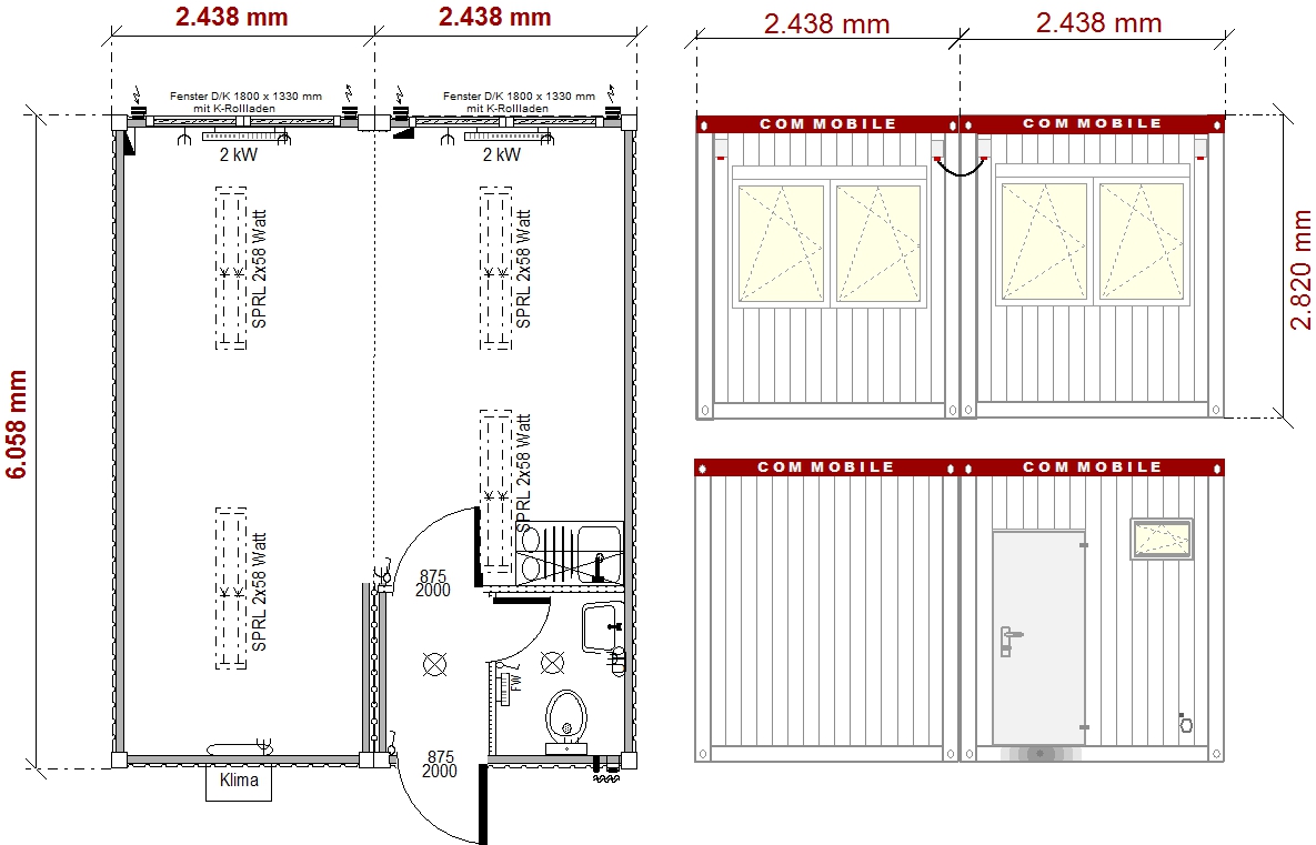 Mietcontainer-Büro